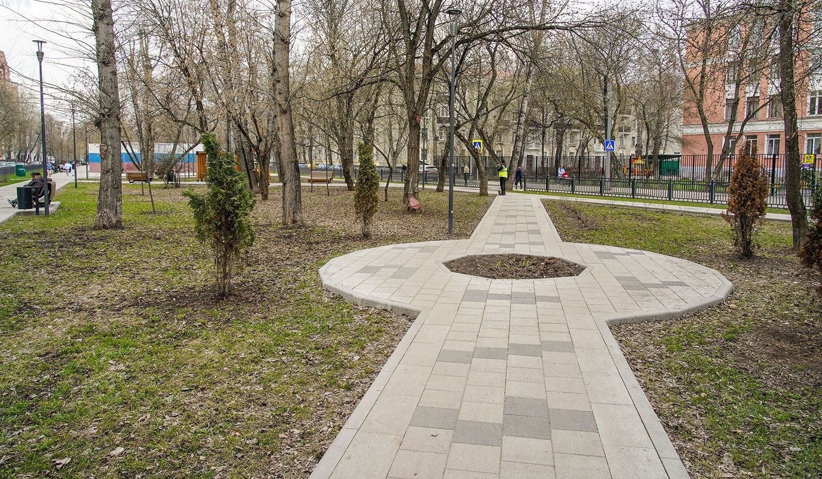 В Москве завершено благоустройство территории возле станции БКЛ «Текстильщики»