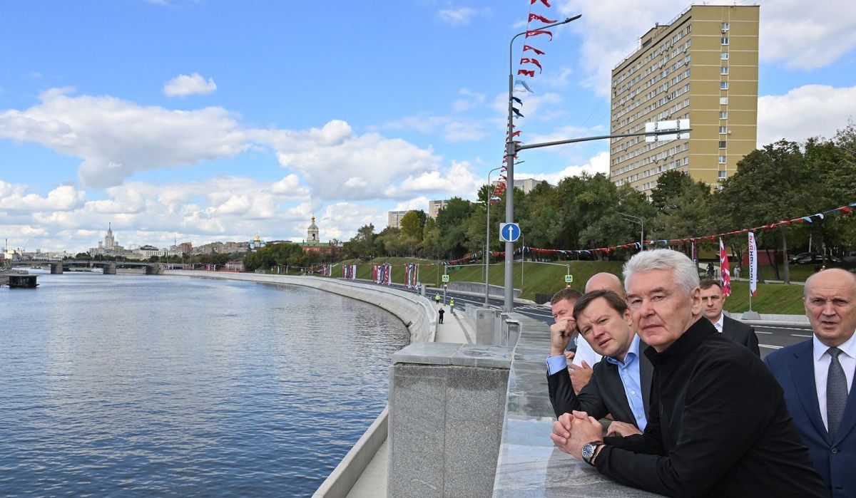 Собянин открыл Крутицкую и первый участок Симоновской набережной в Москве