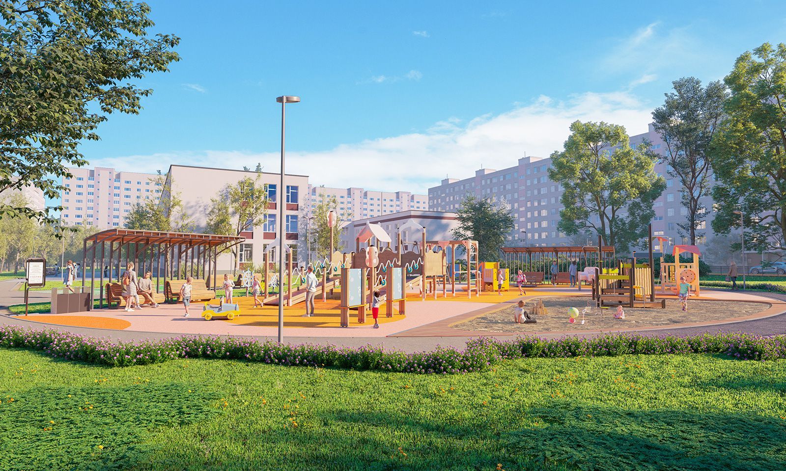 В Москве началось благоустройство детских садов и школ