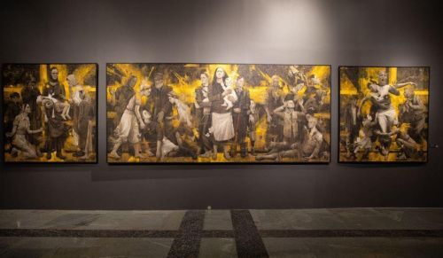 В дар Музею Победы передана картина «Опалённые войной»