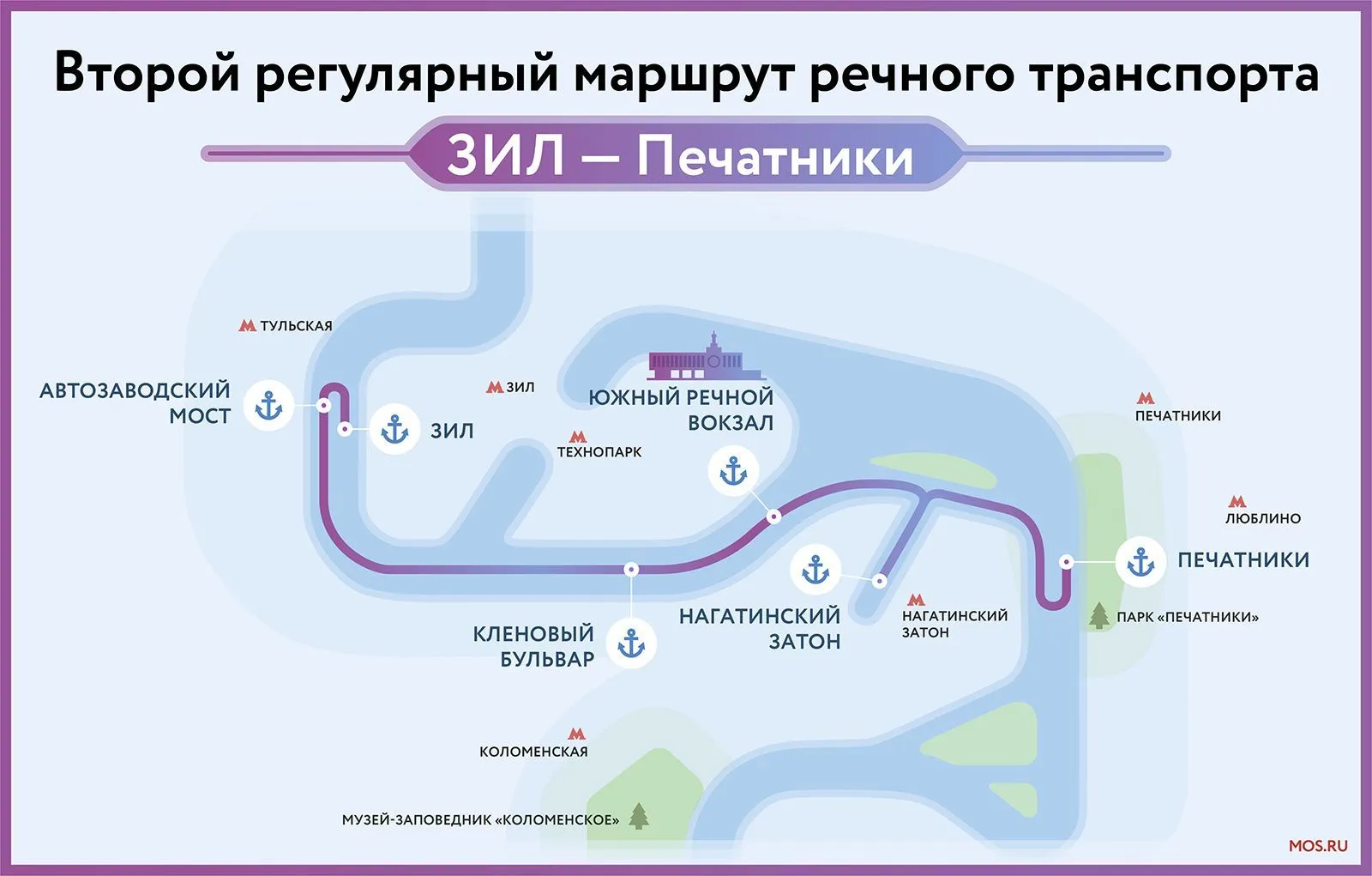 В Москве речным маршрутом ЗИЛ — Печатники воспользовались около 17 тысяч пассажиров