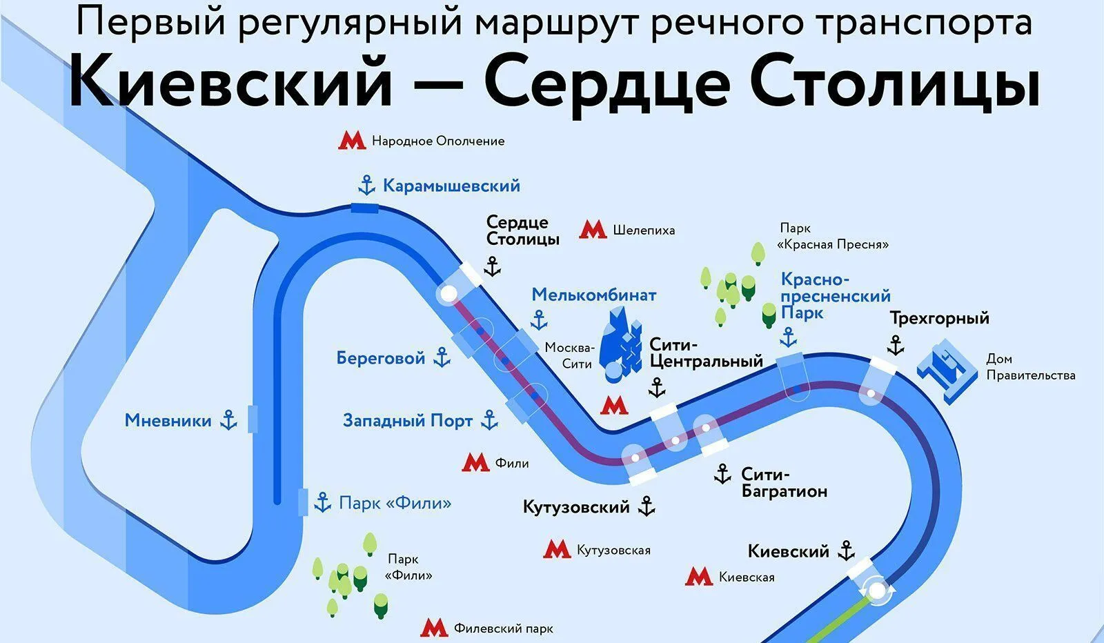 Четыре новых электросудна и пять плавучих причалов появится в акватории Москвы
